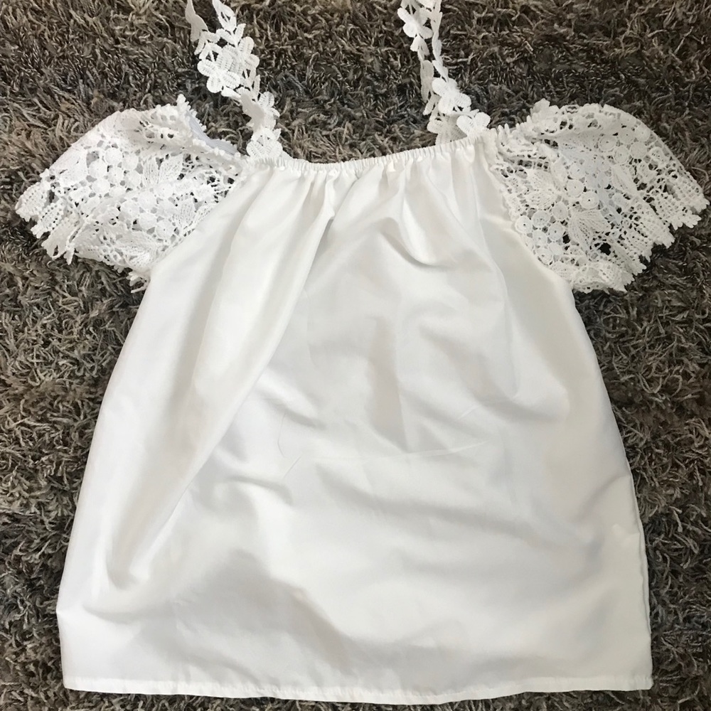 White off the shoulder top